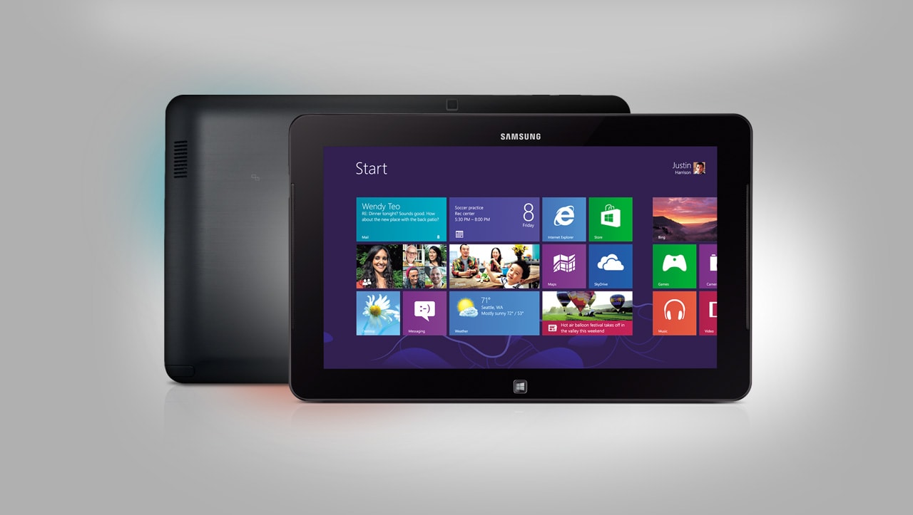 Samsung al lavoro su un tablet 12" con Windows 10
