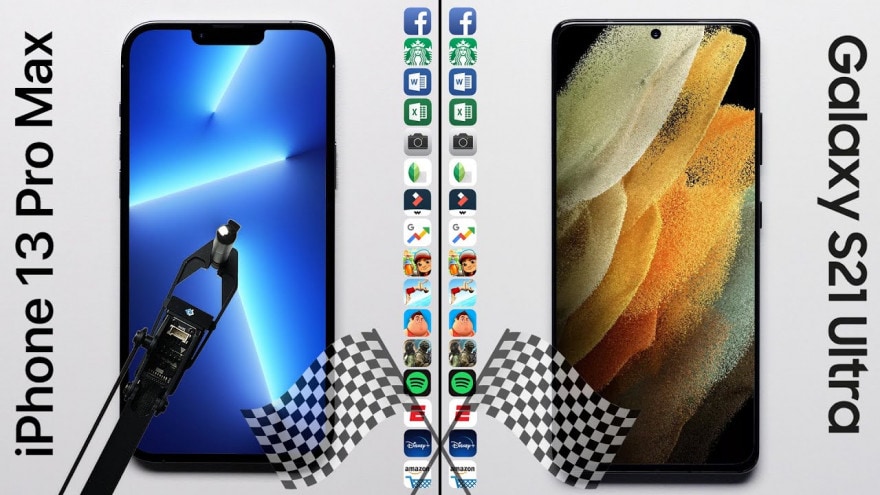 iPhone 13 Pro Max e Samsung Galaxy S21 Ultra si sfidano in un test di velocità &quot;scientifico&quot;