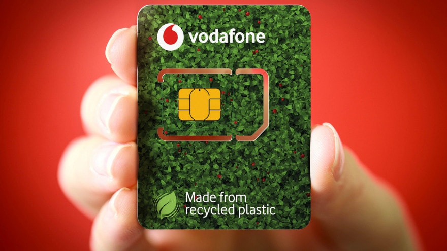 Vodafone: arrivano le nuove Eco-SIM realizzate con plastica riciclata