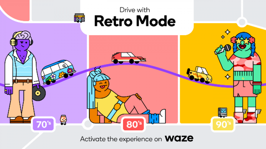 Waze guarda al passato: arrivano Mood e icone ispirate agli anni &#039;70, &#039;80 e &#039;90