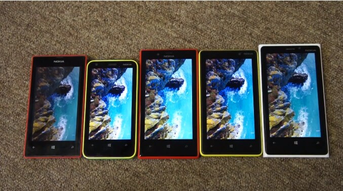 Ecco una comparativa tra i display dei vari Lumia Windows Phone 8