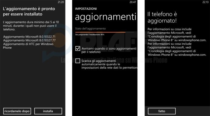 HTC 8S e 8X ricevono l&#039;aggiornamento GDR2 in Italia