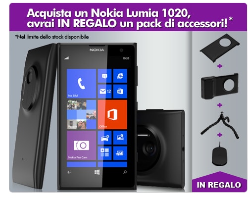 Nokia 1020 in offerta con pack di accessori su Expansys