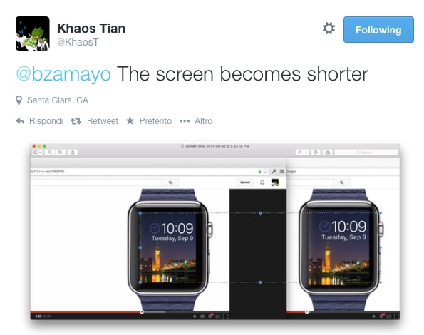 Lo schermo di Apple Watch potrebbe essere un po&#039; più piccolo di come ce lo aspettiamo (video)
