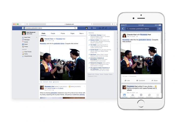 Facebook per iOS introduce la ricerca dei post con Graph Search