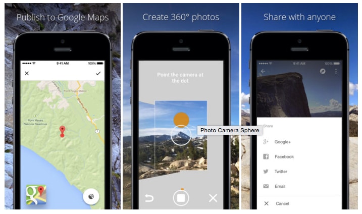 Photo Sphere Camera per iOS adesso divide le foto tra pubbliche e private