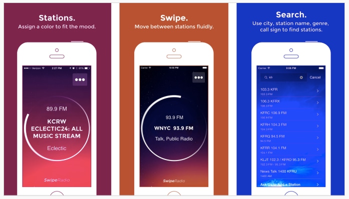 SwipeRadio è un client semplice e immediato per ascoltare la radio su iOS