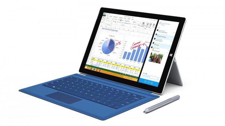 Surface Pro 3 batte iPad Air 2 e molti tablet Android in un test di performance