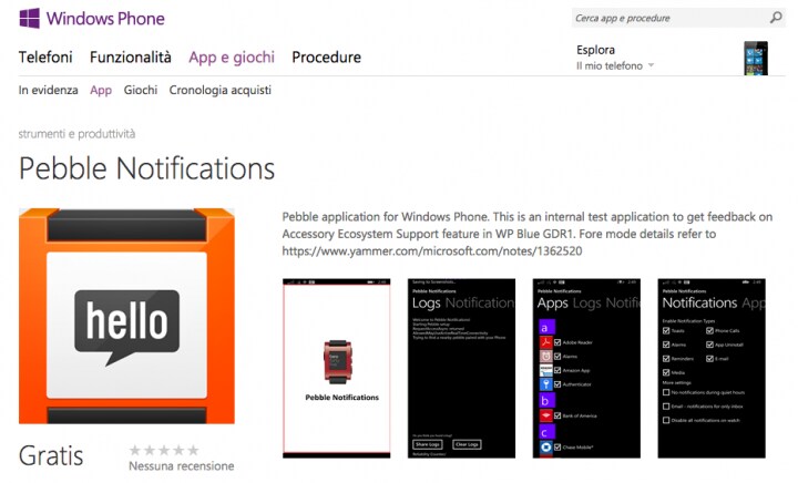 Pebble potrebbe presto supportare anche Windows Phone!