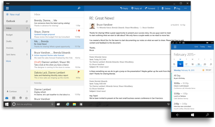 Preview di Office per Windows 10 disponibile al download (foto e video)