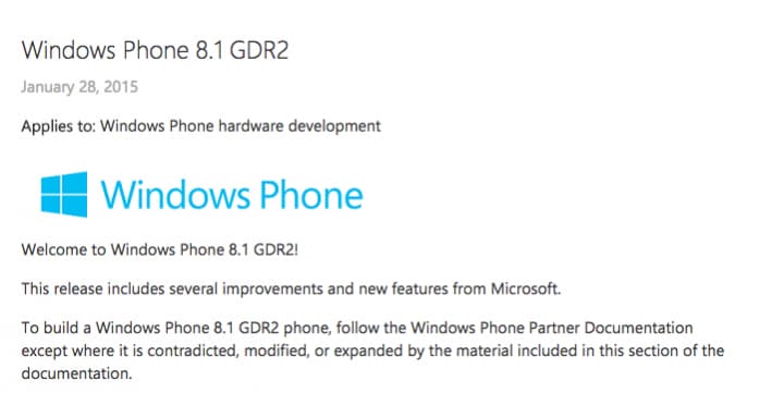 Microsoft conferma Windows Phone 8.1 GDR2, con poche novità per gli utenti