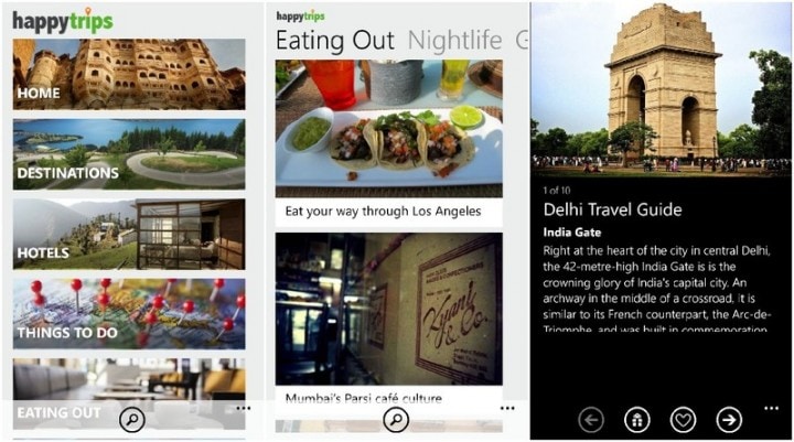 HappyTrips per Windows Phone ci suggerisce cosa fare quando siamo in vacanza