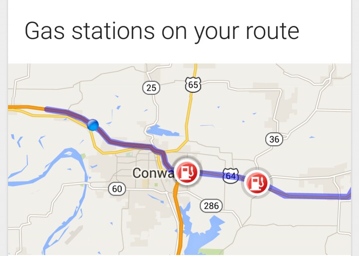 Trovata una card in Google Now con i benzinai sul nostro percorso: l&#039;avete anche voi?