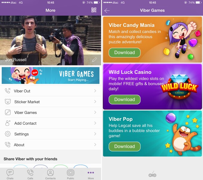 Viber attiva il suo Game Service in tutto il mondo