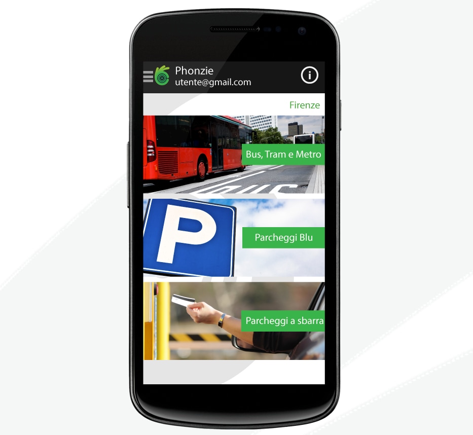 Phonzie, l&#039;app definitiva per mezzi pubblici e parcheggi