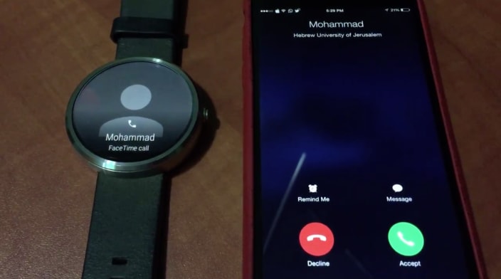 Rispondere alle chiamate su iPhone con uno smartwatch Android Wear? Possibile (video)