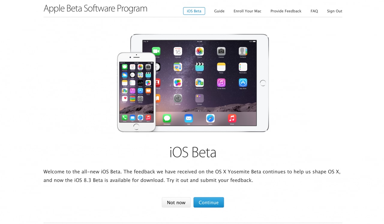 Apple rende le beta di iOS pubbliche: da oggi tutti possono provare iOS 8.3