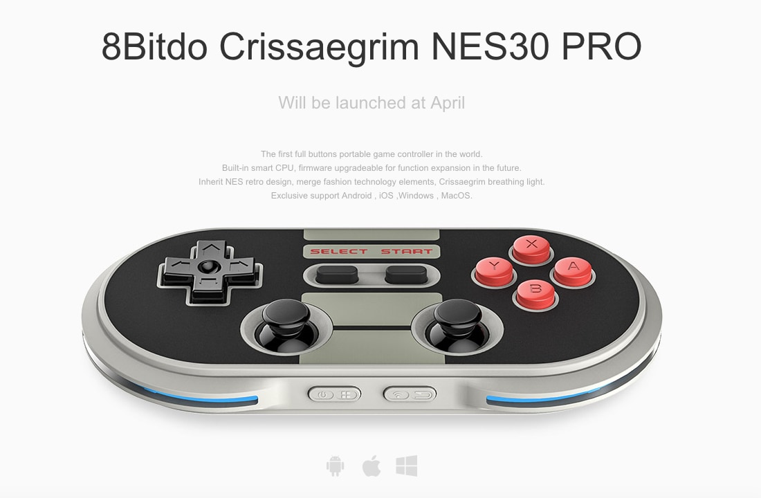 Crissaegrim NES30 PRO, il controller full button in stile NES per Android e iOS