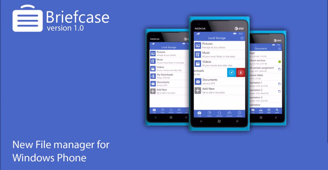Briefcase, file manager Windows Phone completo e personalizzabile (video)