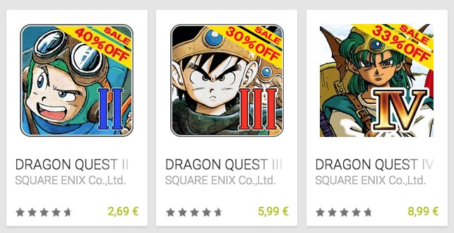 Dragon Quest II, III e IV a sconto per Android e iOS