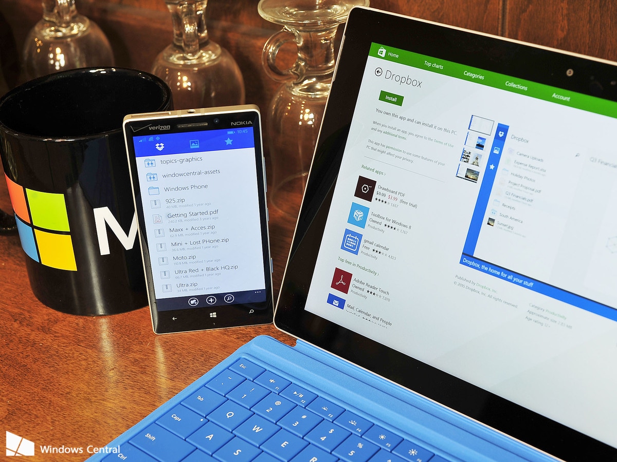 Dropbox per Windows Phone si aggiorna e diventa universale