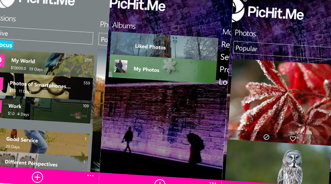 PicHit.me, l&#039;app Windows Phone del celebre portale fotografico