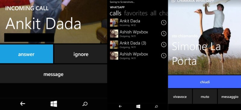 L&#039;ultima beta di WhatsApp per Windows Phone introduce finalmente le chiamate vocali (foto)