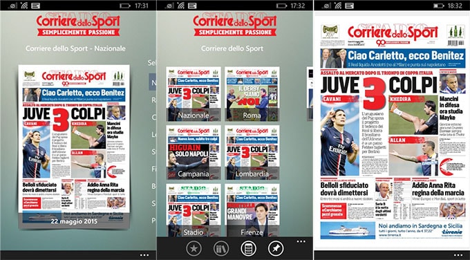 Il Corriere dello Sport adesso si legge anche da Windows Phone