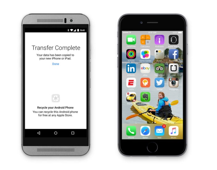 Apple mostra la nuova app per passare da Android a iOS