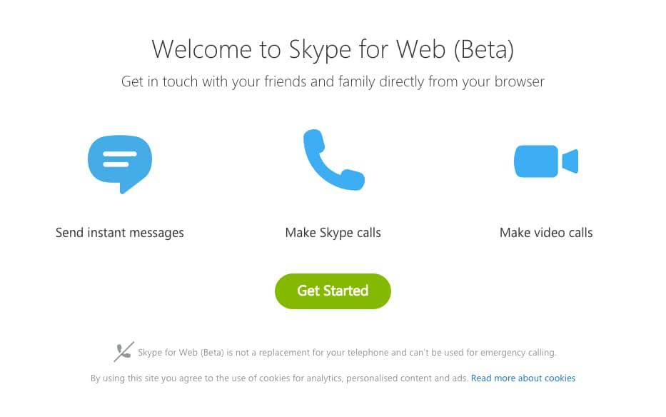 Skype for Web: disponibile in tutto il mondo e su ogni browser