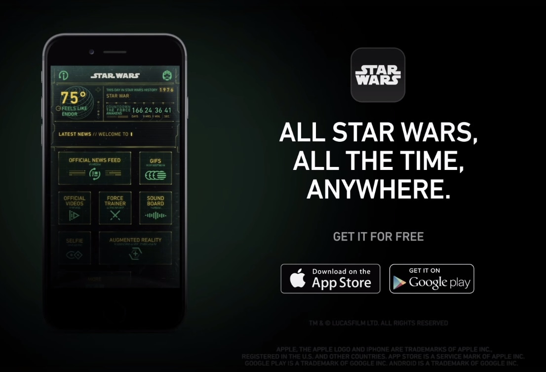 Disney rilascia l&#039;app ufficiale di Star Wars ma non in Italia (video)