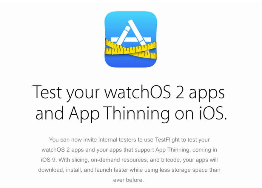 Rilasciato il nuovo TestFlight con supporto alle app per Apple Watch e App Thinning