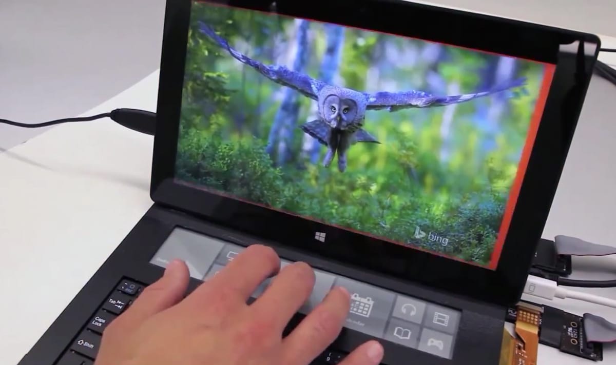 Da Microsoft un prototipo di cover-tastiera con touchscreen e-ink (video)