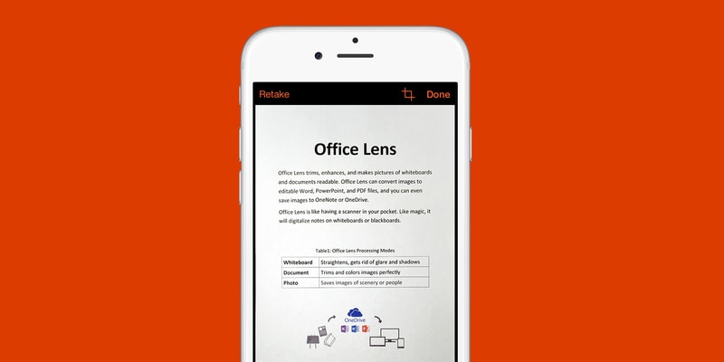 Office Lens per iPhone migliora la gestione dei biglietti da visita