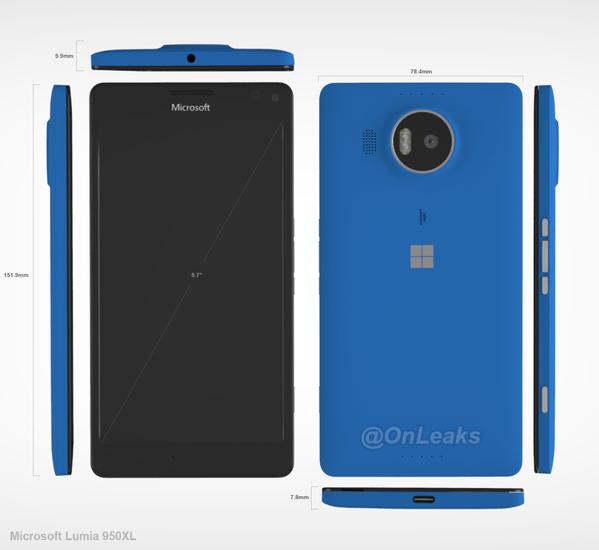 Ammirate questo render 3D di Microsoft Lumia 950 XL (foto e video)