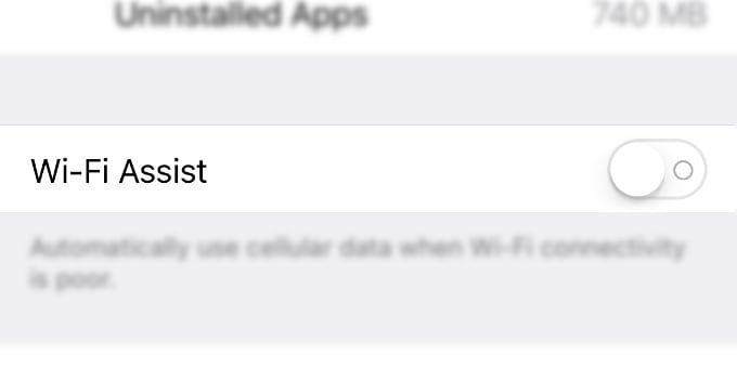 Consumate troppi dati su iOS 9? Disattivate l&#039;Assistenza Wi-Fi
