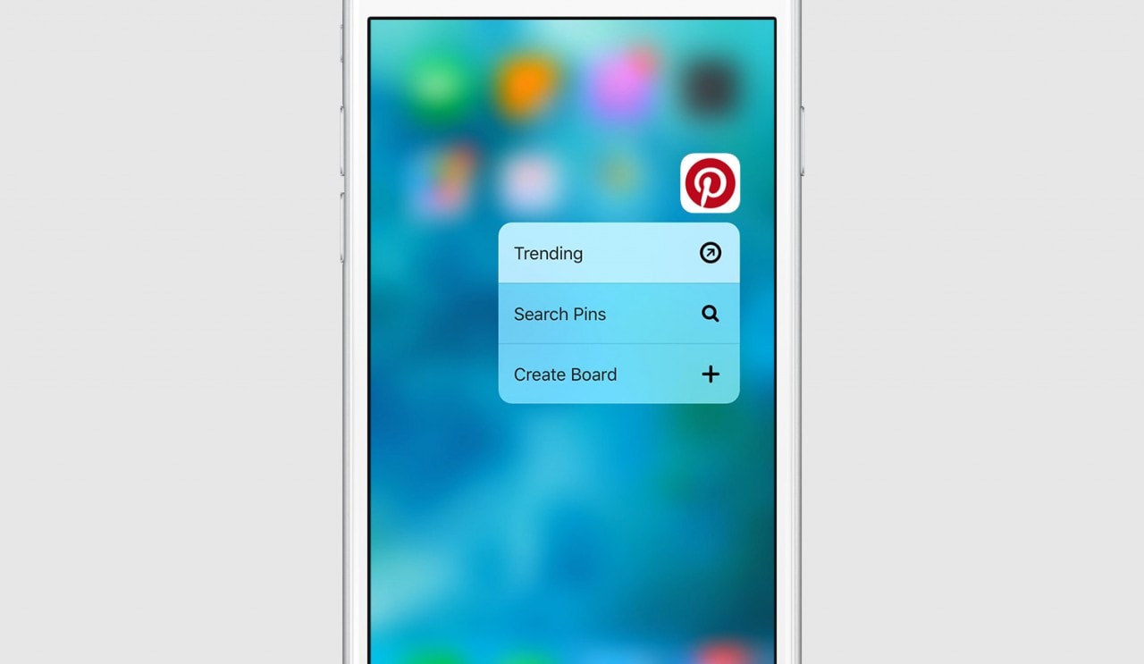 Anche Pinterest si aggiorna per iOS 9 e supporta il 3D Touch