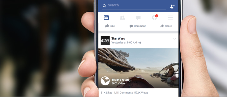 I video a 360° arrivano anche su Facebook per iOS
