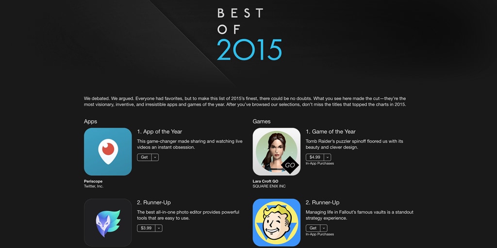 E la miglior app dell&#039;anno secondo Apple è...