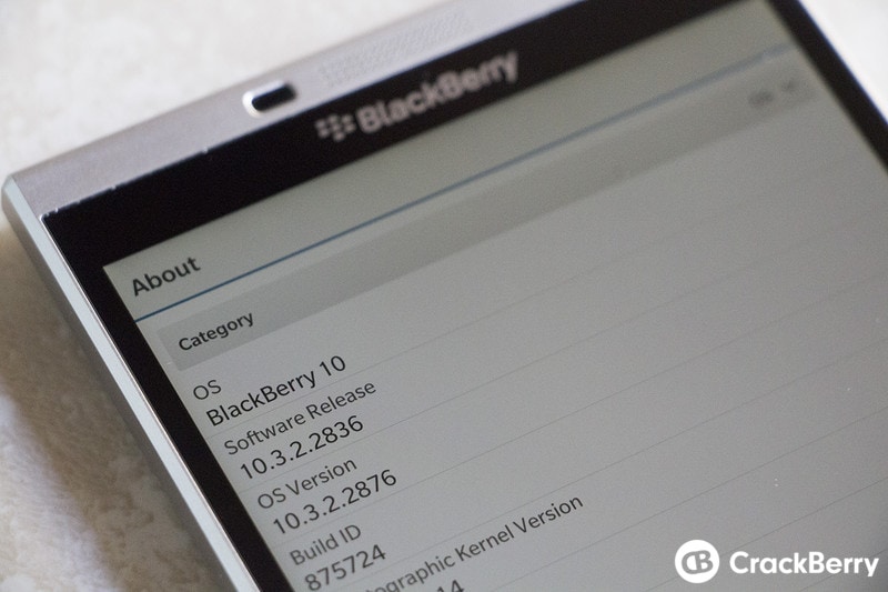 Nuovo aggiornamento per BlackBerry OS 10.3.2, ma nessuna novità in vista