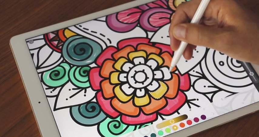 Rilassatevi colorando i disegni di Pigment per iOS