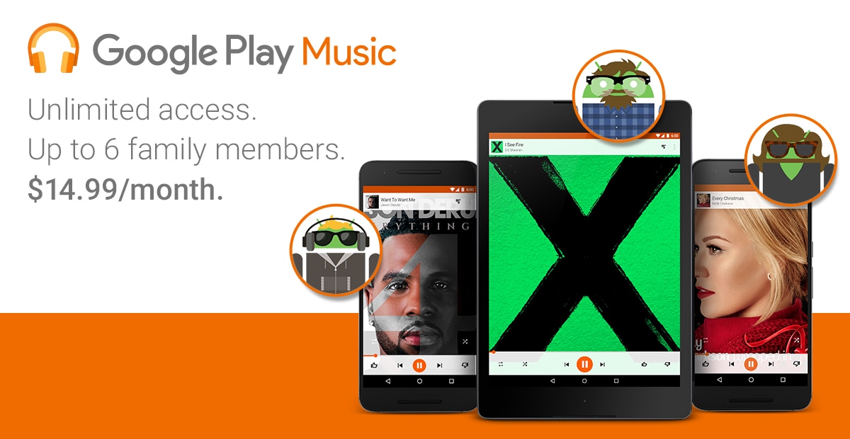 Google lancia ufficialmente il piano famiglia di Play Music, che un giorno arriverà in Italia