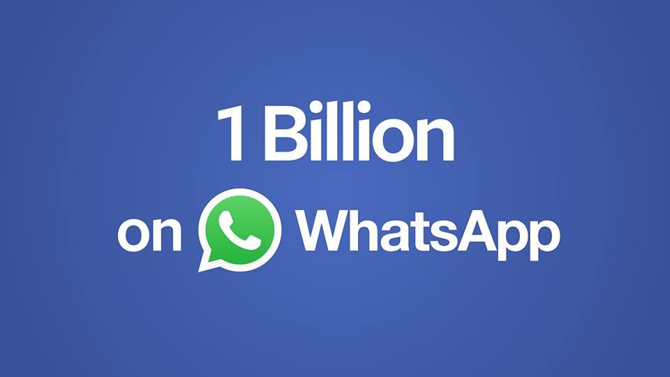 WhatsApp da record: oltre un miliardo di utenti attivi