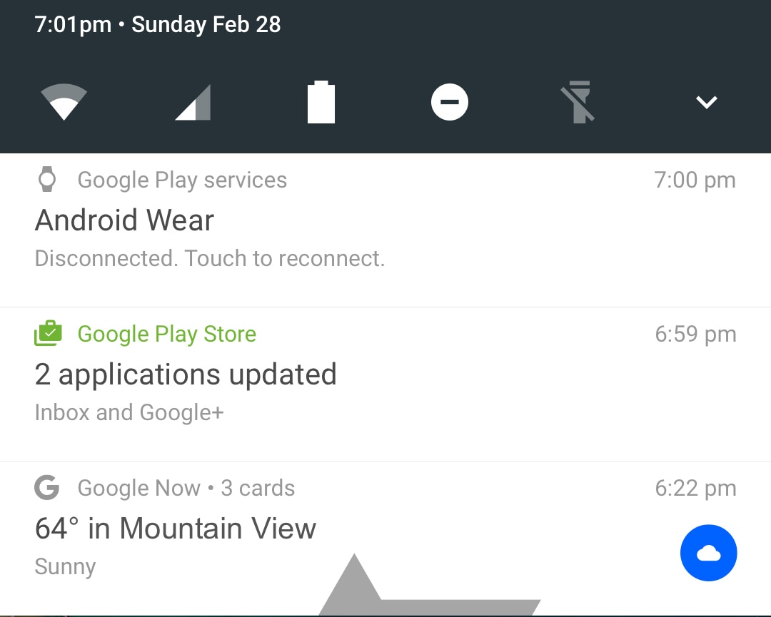 Android N si mostra ancora: ecco pannello delle notifiche e quick setting (foto)
