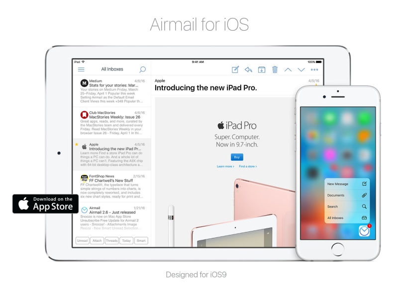 AirMail è arrivato anche su iPad