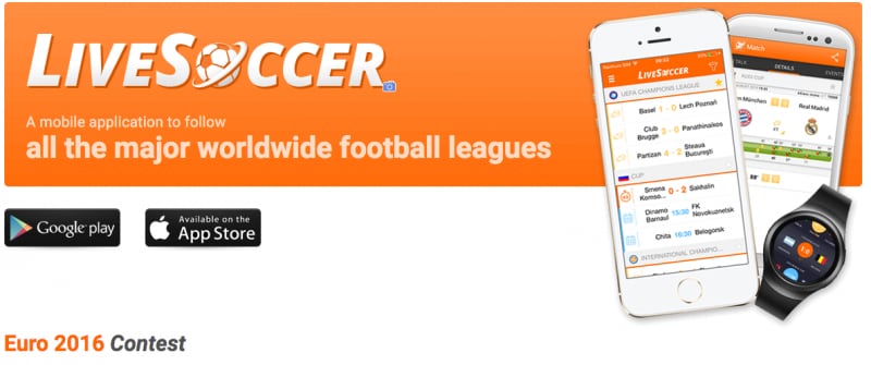LiveSoccer si aggiorna per gli europei di calcio e lancia una concorso a tema
