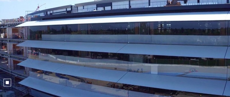 Primi vetri curvi e pannelli solari per il Campus 2 di Apple (video)