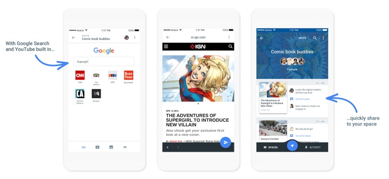 Google Spaces riceve il primo aggiornamento anche su iOS