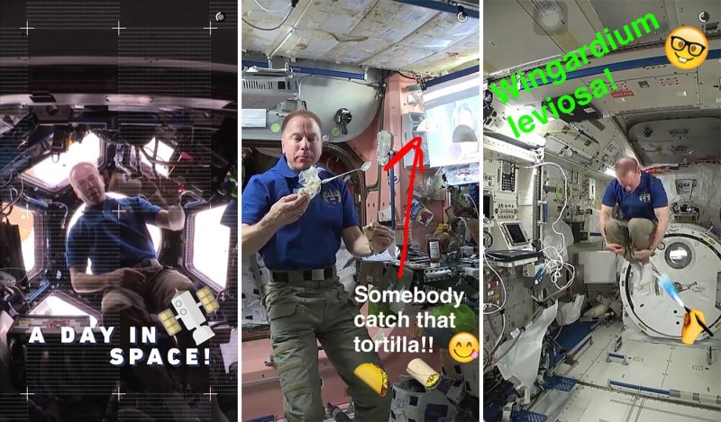 La NASA mostra la vita sull&#039;ISS su Snapchat