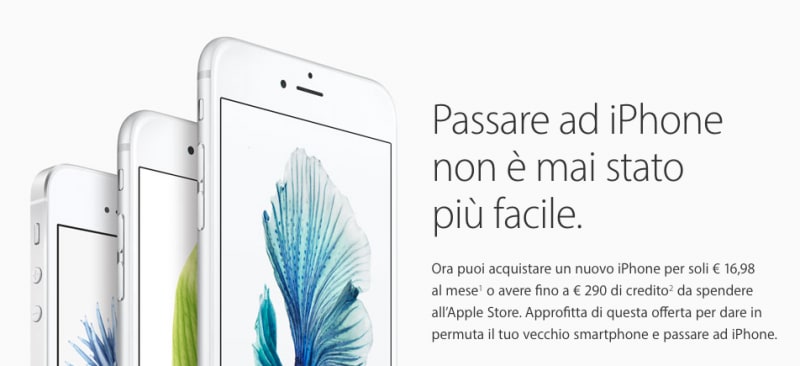 Il programma Permuta iPhone è disponibile anche in Italia